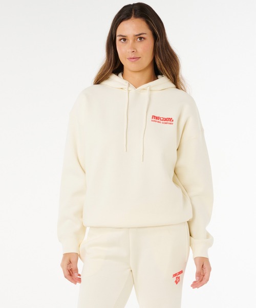 rip curl（リップカール）の「RIP CURL/リップカール SURF PUFF HERITAGE HOOD パーカー 06AWFL（パーカー・レディース・オフホワイト/ピンク・XS/S）」の4枚目の写真