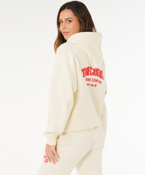 rip curl（リップカール）の「RIP CURL/リップカール SURF PUFF HERITAGE HOOD パーカー 06AWFL（パーカー・レディース・オフホワイト/ピンク・XS/S）」の5枚目の写真