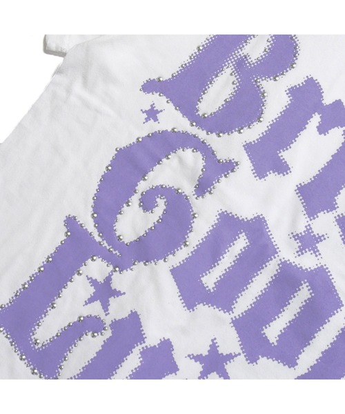 BGL(ビージーエル)の「BIG LOGO TEE /メッセージ / テキストロゴ / ビッグロゴ / プリント / スタッズ 半袖Tシャツ(Tシャツ/カットソー・レディース・ブラック/ネイビー/ホワイト・S/M/L)」の4枚目の写真