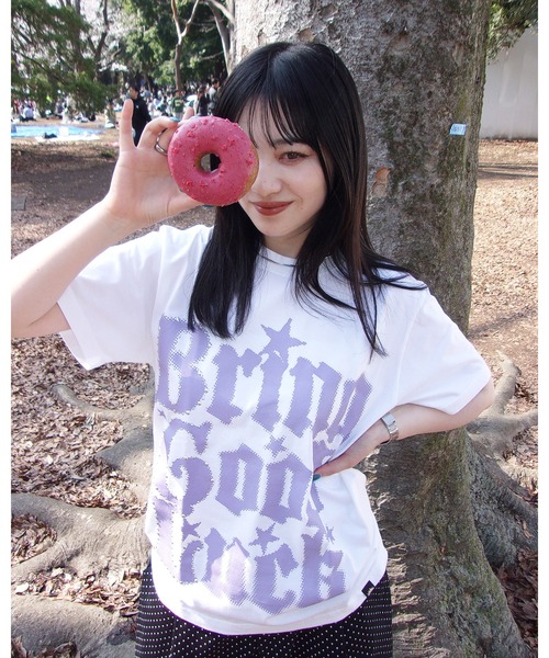 BGL(ビージーエル)の「BIG LOGO TEE /メッセージ / テキストロゴ / ビッグロゴ / プリント / スタッズ 半袖Tシャツ(Tシャツ/カットソー・レディース・ブラック/ネイビー/ホワイト・S/M/L)」の12枚目の写真