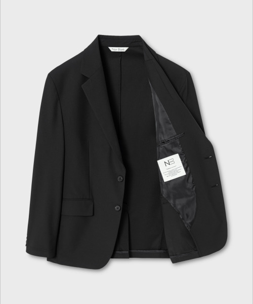 NONBLANK（ノンブランク）の「[夏]ハイクールセミオーバーフィットブレザー_BLACK（テーラードジャケット・メンズ・ブラック・MEDIUM/LARGE/X-LARGE）」の2枚目の写真
