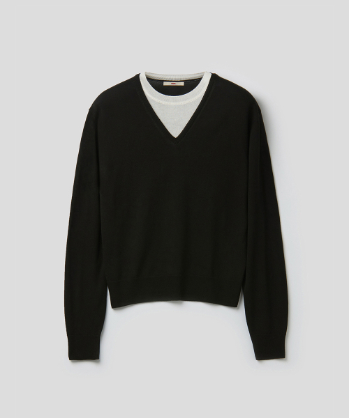 MMIC(エムエムアイシー)の「INSERT KNIT (BLACK)(ニット/セーター・メンズ・その他・MEDIUM/LARGE)」の1枚目の写真