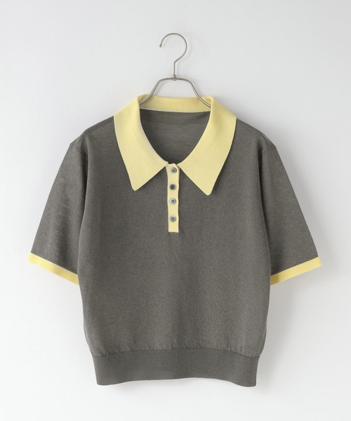 LOWRYS FARM（ローリーズファーム）の「シアーアソートポロ５Ｓ 666291（ポロシャツ・レディース・レッド/アイボリー/グレー/ブルー・FREE）」の2枚目の写真