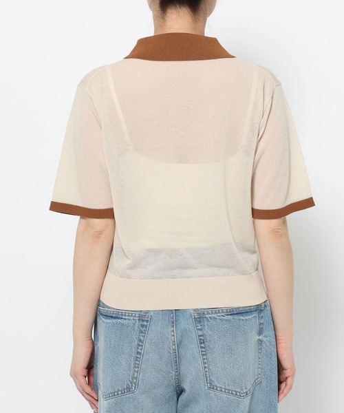 LOWRYS FARM（ローリーズファーム）の「シアーアソートポロ５Ｓ 666291（ポロシャツ・レディース・レッド/アイボリー/グレー/ブルー・FREE）」の7枚目の写真