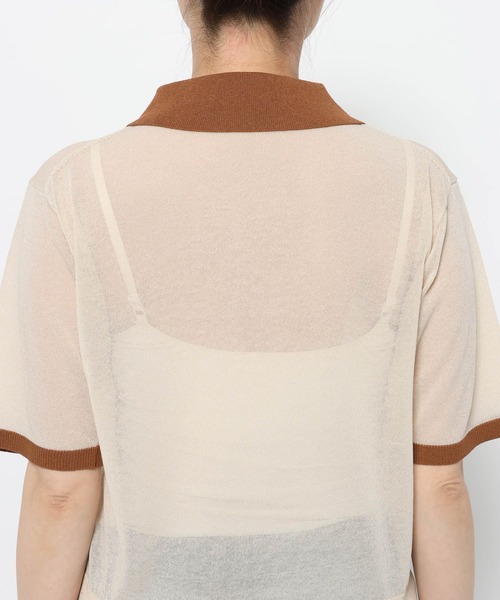 LOWRYS FARM（ローリーズファーム）の「シアーアソートポロ５Ｓ 666291（ポロシャツ・レディース・レッド/アイボリー/グレー/ブルー・FREE）」の11枚目の写真