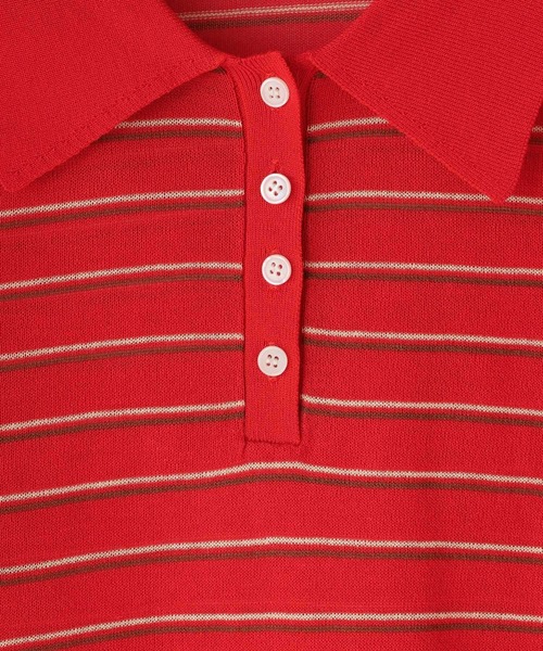 LOWRYS FARM（ローリーズファーム）の「シアーアソートポロ５Ｓ 666291（ポロシャツ・レディース・レッド/アイボリー/グレー/ブルー・FREE）」の14枚目の写真