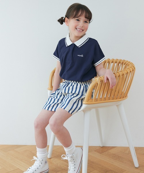 美品⛳️ ラッセルノ　セットアップ　半袖ポロシャツ　ショートパンツ レディース1 セール】【セットアップ】鹿の子半袖ポロシャツ＆キュロット