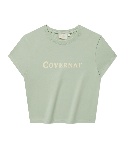 COVERNAT(カバーナット)の「(W) アセンティックロゴベイビーフィットTシャツ ライトグリーン(Tシャツ/カットソー・レディース・その他・WS/WM)」の2枚目の写真