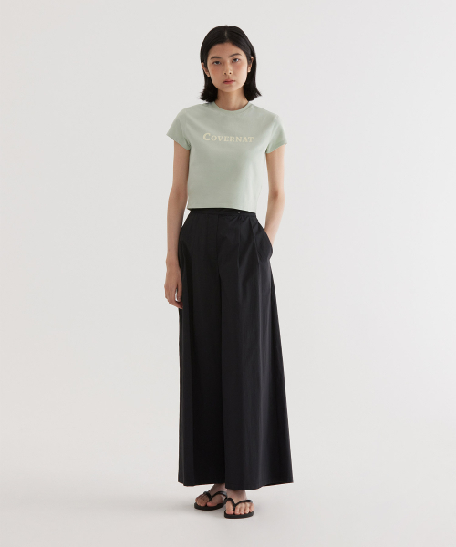 COVERNAT(カバーナット)の「(W) アセンティックロゴベイビーフィットTシャツ ライトグリーン(Tシャツ/カットソー・レディース・その他・WS/WM)」の4枚目の写真