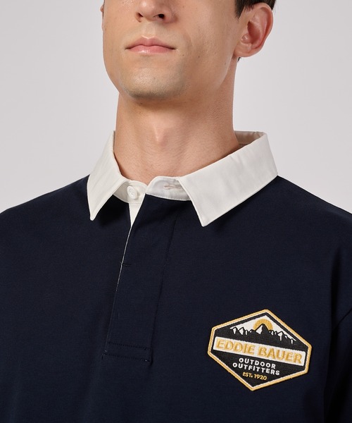 Eddie Bauer(エディーバウアー)の「半袖 ラグビーシャツ(ポロシャツ・メンズ・ブルーグレー/バーガンディー/カーキ/ネイビー・S/M/L/XL/XXL)」の21枚目の写真