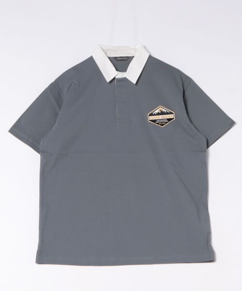 Eddie Bauer(エディーバウアー)の「半袖 ラグビーシャツ(ポロシャツ・メンズ・ブルーグレー/バーガンディー/カーキ/ネイビー・S/M/L/XL/XXL)」の6枚目の写真