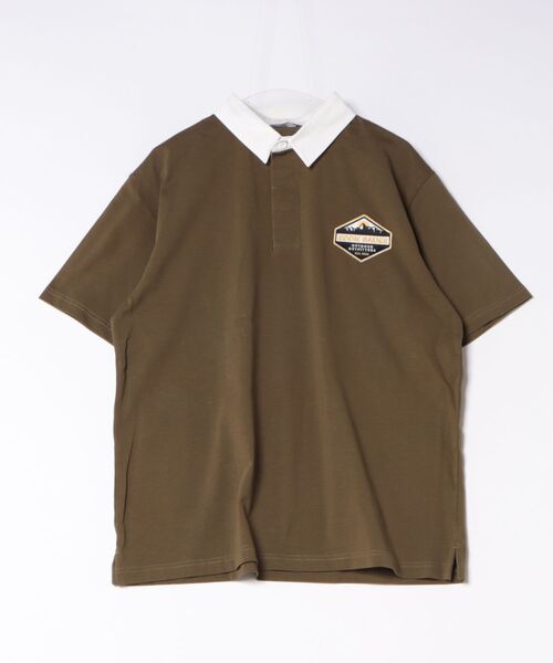Eddie Bauer(エディーバウアー)の「半袖 ラグビーシャツ(ポロシャツ・メンズ・ブルーグレー/バーガンディー/カーキ/ネイビー・S/M/L/XL/XXL)」の7枚目の写真