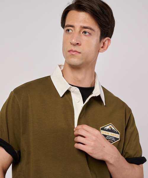 Eddie Bauer(エディーバウアー)の「半袖 ラグビーシャツ(ポロシャツ・メンズ・ブルーグレー/バーガンディー/カーキ/ネイビー・S/M/L/XL/XXL)」の13枚目の写真