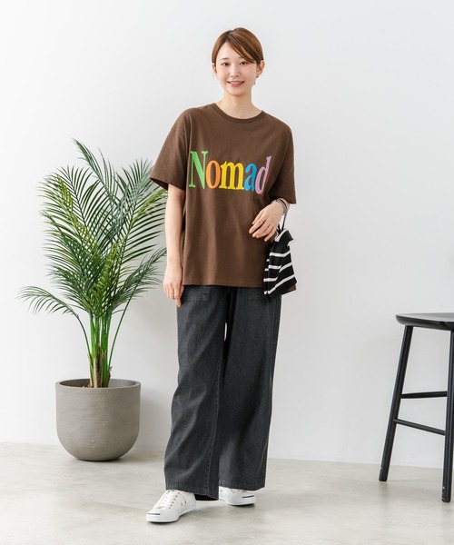 fort point(フォーポイント)の「【C-FORT POINT/フォートポイント】【夏でも快適に履ける薄手4.5オンスデニム素材】ベイカーワイドパンツ デニムパンツ ゆったり 太め ウエストゴム 体型カバー(デニムパンツ・レディース・ケミカルウォッシュ/スカイブルー/スミクロ/ブルー系その他・MEDIUM/LARGE)」の12枚目の写真