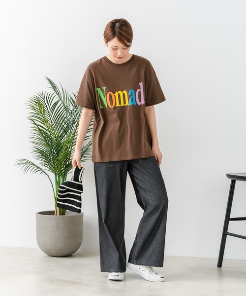fort point(フォーポイント)の「【C-FORT POINT/フォートポイント】【夏でも快適に履ける薄手4.5オンスデニム素材】ベイカーワイドパンツ デニムパンツ ゆったり 太め ウエストゴム 体型カバー(デニムパンツ・レディース・ケミカルウォッシュ/スカイブルー/スミクロ/ブルー系その他・MEDIUM/LARGE)」の13枚目の写真