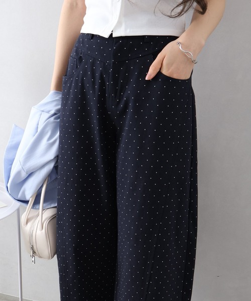 SpRay（スプレイ）の「ドットバレルパンツ（その他パンツ・レディース・ネイビー/アイボリー・MEDIUM）」の5枚目の写真