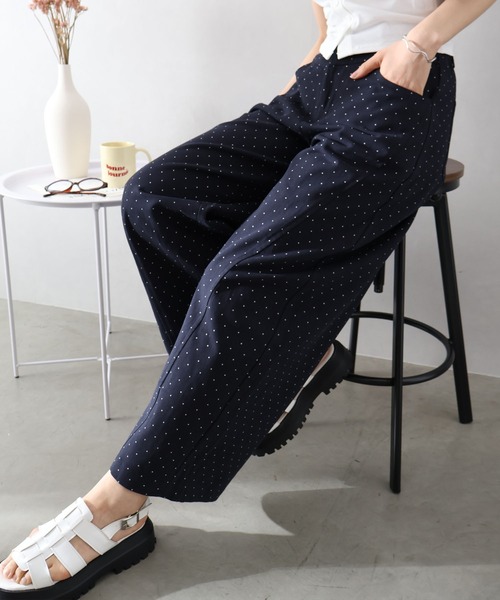 SpRay（スプレイ）の「ドットバレルパンツ（その他パンツ・レディース・ネイビー/アイボリー・MEDIUM）」の7枚目の写真