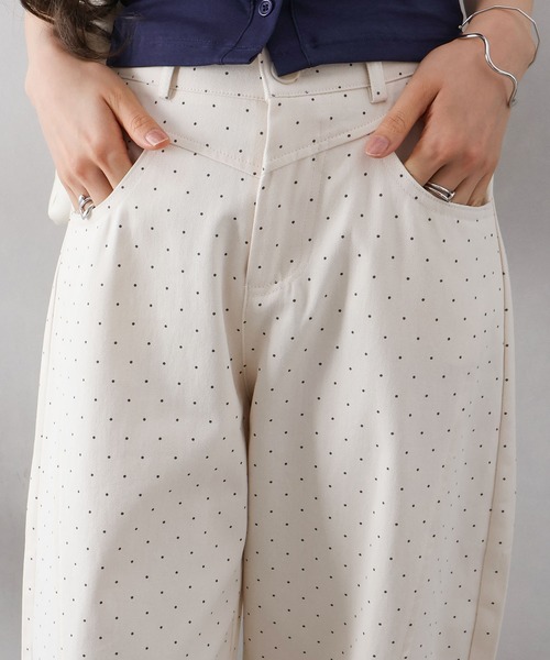 SpRay（スプレイ）の「ドットバレルパンツ（その他パンツ・レディース・ネイビー/アイボリー・MEDIUM）」の10枚目の写真