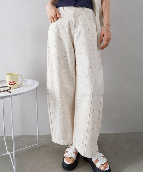 SpRay（スプレイ）の「ドットバレルパンツ（その他パンツ・レディース・ネイビー/アイボリー・MEDIUM）」の11枚目の写真