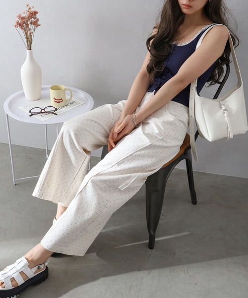 SpRay（スプレイ）の「ドットバレルパンツ（その他パンツ・レディース・ネイビー/アイボリー・MEDIUM）」の12枚目の写真