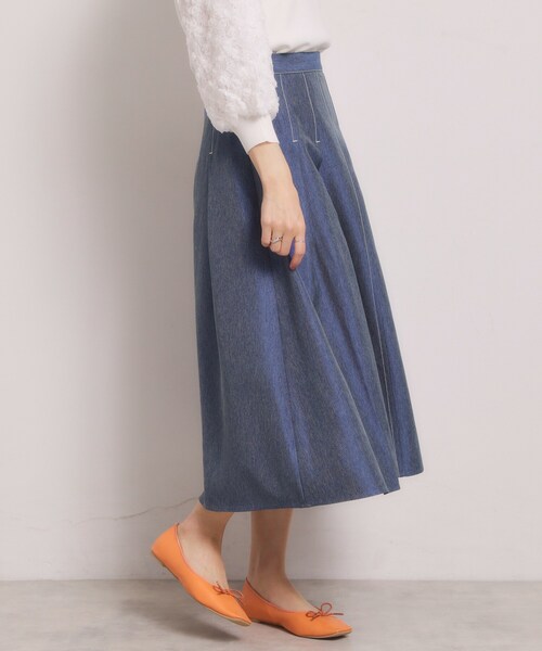 ITS'DEMO（イッツデモ）の「【洗濯機OK】デニム風スカート（スカート・レディース・ネイビー/ブラック・00）」の7枚目の写真