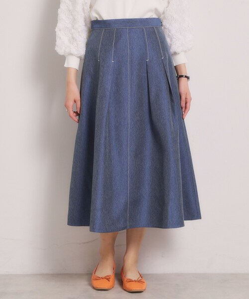 ITS'DEMO（イッツデモ）の「【洗濯機OK】デニム風スカート（スカート・レディース・ネイビー/ブラック・00）」の11枚目の写真