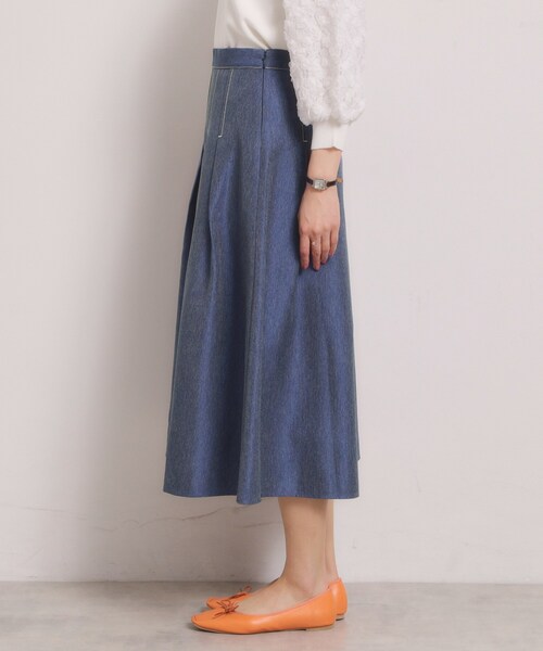 ITS'DEMO（イッツデモ）の「【洗濯機OK】デニム風スカート（スカート・レディース・ネイビー/ブラック・00）」の12枚目の写真