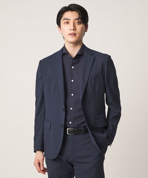 【NAVY】ハイツイスト ドビー 2ボタンジャケット<A DAY IN THE LIFE> ハイツイスト バーズアイ ドビー 2ボタンジャケット-セットアップ対応