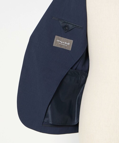 A DAY IN THE LIFE UNITED ARROWS(アデイインザライフユナイテッドアローズ)の「ハイツイスト バーズアイ ドビー 2ボタンジャケット-セットアップ対応・ウォッシャブル-<A DAY IN THE LIFE>(テーラードジャケット・メンズ・モカ/ダークグレー/ロイヤルブルー・M/XL/L/S)」の11枚目の写真