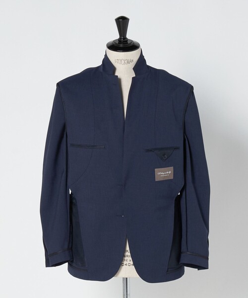 A DAY IN THE LIFE UNITED ARROWS(アデイインザライフユナイテッドアローズ)の「ハイツイスト バーズアイ ドビー 2ボタンジャケット-セットアップ対応・ウォッシャブル-<A DAY IN THE LIFE>(テーラードジャケット・メンズ・モカ/ダークグレー/ロイヤルブルー・M/XL/L/S)」の7枚目の写真