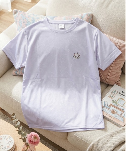 Disney(ディズニー)の「【DISNEY/ディズニー】胸ワンポイントキャラクター総柄DRYメッシュ半袖Tシャツ(吸水速乾)(Tシャツ/カットソー・レディース・ピンク/ライム/ラベンダー/ネイビー・LARGE/MEDIUM)」の3枚目の写真