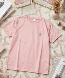 【DISNEY/ディズニー】胸ワンポイントキャラクター総柄DRYメッシュ半袖Tシャツ(吸水速乾)