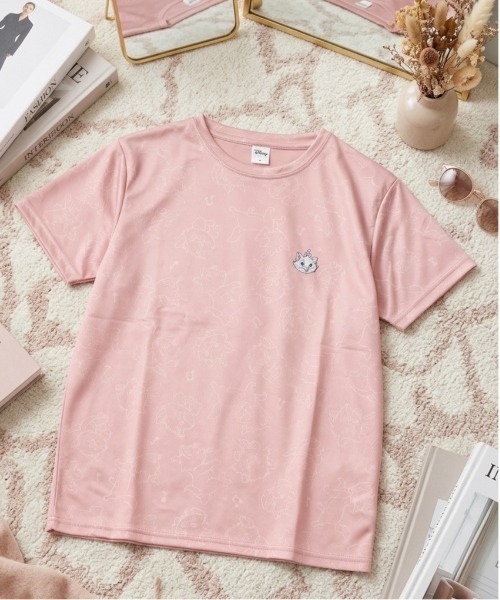 Disney(ディズニー)の「【DISNEY/ディズニー】胸ワンポイントキャラクター総柄DRYメッシュ半袖Tシャツ(吸水速乾)(Tシャツ/カットソー・レディース・ピンク/ライム/ラベンダー/ネイビー・LARGE/MEDIUM)」の4枚目の写真
