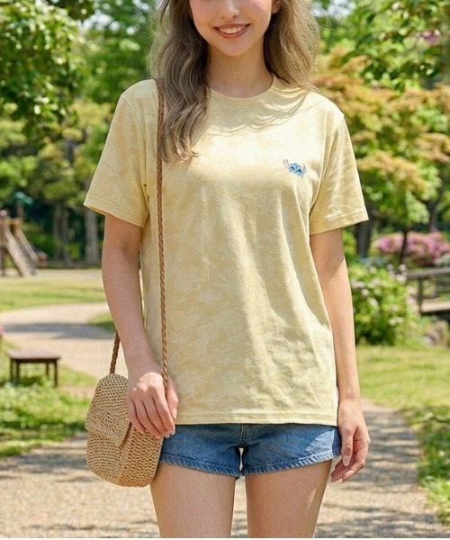 Disney(ディズニー)の「【DISNEY/ディズニー】胸ワンポイントキャラクター総柄DRYメッシュ半袖Tシャツ(吸水速乾)(Tシャツ/カットソー・レディース・ピンク/ライム/ラベンダー/ネイビー・LARGE/MEDIUM)」の19枚目の写真