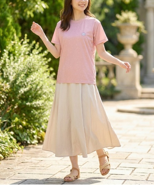 Disney(ディズニー)の「【DISNEY/ディズニー】胸ワンポイントキャラクター総柄DRYメッシュ半袖Tシャツ(吸水速乾)(Tシャツ/カットソー・レディース・ピンク/ライム/ラベンダー/ネイビー・LARGE/MEDIUM)」の7枚目の写真