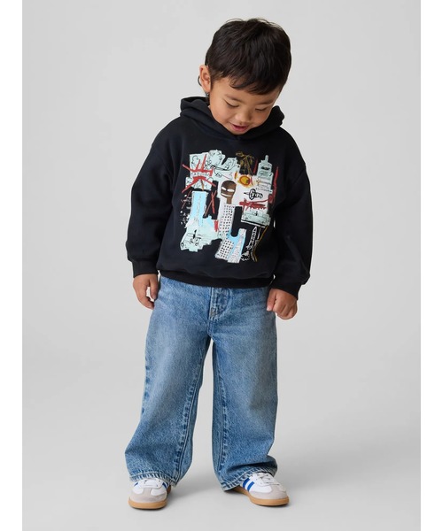 GAP(ギャップ)の「ジャン=ミシェル・バスキア ヴィンテージソフトパーカー (幼児)(パーカー・キッズ・ブラック・80cm/90cm/105cm/100cm/110cm/95cm)」の2枚目の写真
