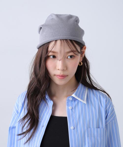 FREE'S MART（フリーズマート）の「ロールリボンワッチ（ニットキャップ/ビーニー・レディース・ベージュ/ブラック/グレー・ﾌﾘ-）」の7枚目の写真