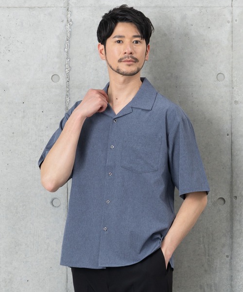 BTZ TOKYO(ビーティーゼットトウキョウ)の「【COOL&DRYシャツ】接触冷感+吸汗速乾機能付き(シャツ/ブラウス・メンズ・グレー/チャコールグレー/ブルー・L/LL/M)」の1枚目の写真