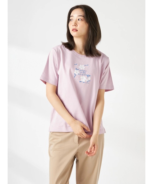 McGREGOR（マックレガー）の「コンパクト天竺Ｔシャツ（Tシャツ/カットソー・レディース・ネイビー/アイボリー/ピンク・L/M）」の2枚目の写真