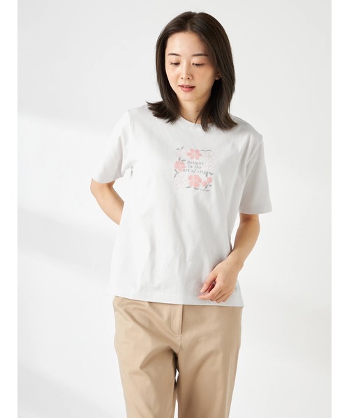 McGREGOR（マックレガー）の「コンパクト天竺Ｔシャツ（Tシャツ/カットソー・レディース・ネイビー/アイボリー/ピンク・L/M）」の3枚目の写真