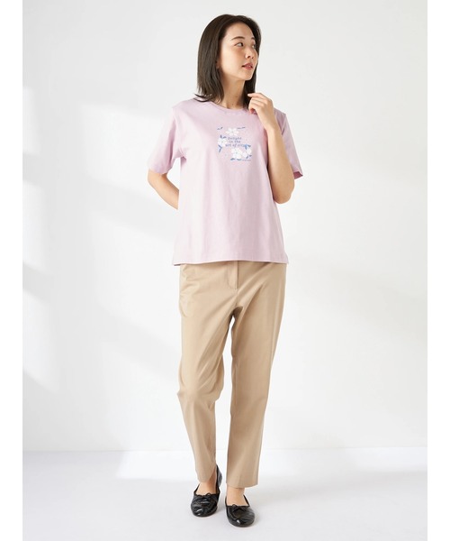 McGREGOR（マックレガー）の「コンパクト天竺Ｔシャツ（Tシャツ/カットソー・レディース・ネイビー/アイボリー/ピンク・L/M）」の4枚目の写真