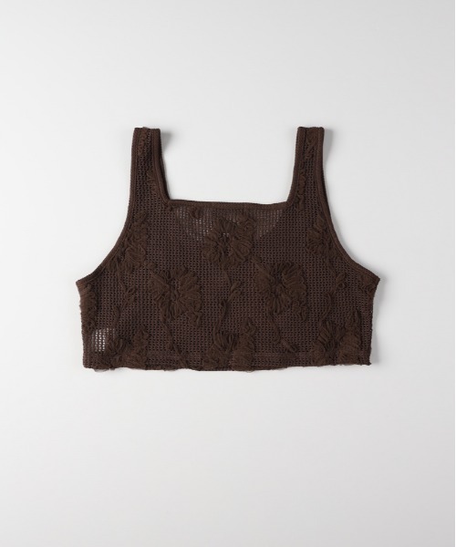BACK NUMBER(バックナンバー)の「BACK NUMBER(バックナンバー)シアー刺繍ビスチェ(ベスト・レディース・ブラック/ブラウン/キナリ・L/M)」の4枚目の写真