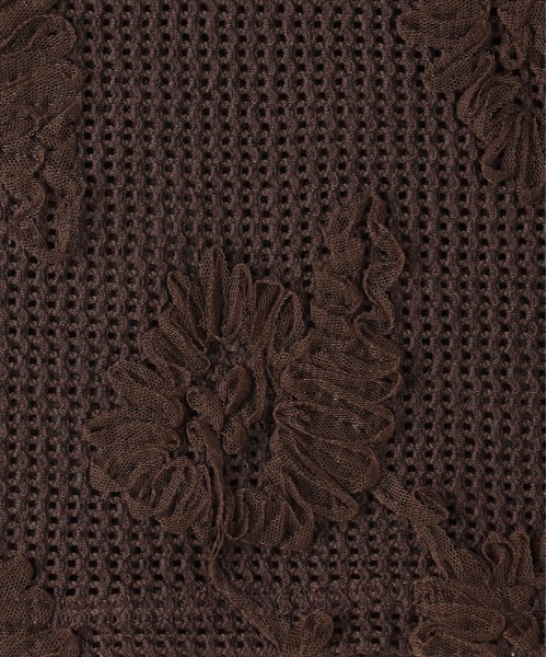 BACK NUMBER(バックナンバー)の「BACK NUMBER(バックナンバー)シアー刺繍ビスチェ(ベスト・レディース・ブラック/ブラウン/キナリ・L/M)」の8枚目の写真