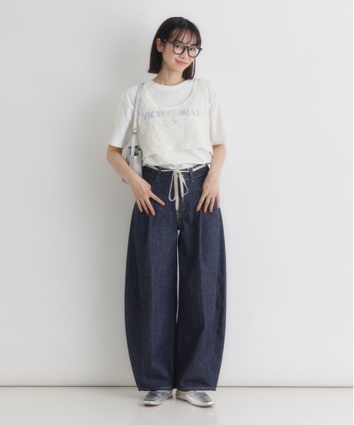 BACK NUMBER(バックナンバー)の「BACK NUMBER(バックナンバー)シアー刺繍ビスチェ(ベスト・レディース・ブラック/ブラウン/キナリ・L/M)」の13枚目の写真