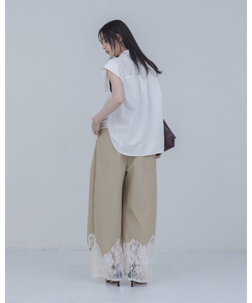 Eimee Law(エイミーロウ)の「ランダムリボン タックスリーブブラウス(シャツ/ブラウス・レディース・ストライプ/チェック/ブラック/オフホワイト・FREE)」の19枚目の写真