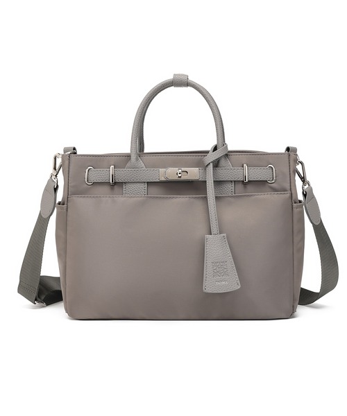 PADMA（パドマ）の「【PADMA】ナイロン中サイズ レザーコンビ 2WAYショルダーバッグ（ビジネスバッグ・レディース・ブラック×シルバー/ベージュ系その他/ブラック×ゴールド/グレー・FREE）」の8枚目の写真