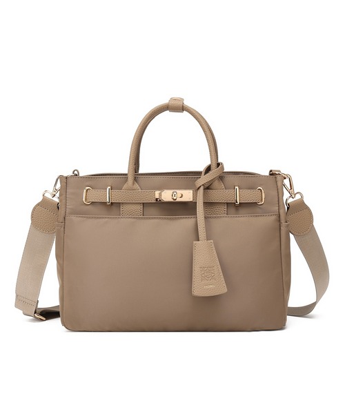 PADMA（パドマ）の「【PADMA】ナイロン中サイズ レザーコンビ 2WAYショルダーバッグ（ビジネスバッグ・レディース・ブラック×シルバー/ベージュ系その他/ブラック×ゴールド/グレー・FREE）」の9枚目の写真