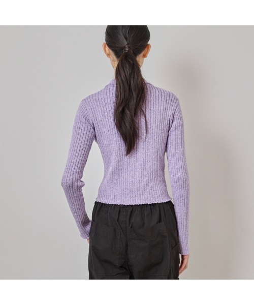 COMMON＋HAUS（コモンハウス）の「クロップド　ニットカーディガン（カーディガン/ボレロ・レディース・ライラック/ブラック/ブルー・M/L）」の9枚目の写真