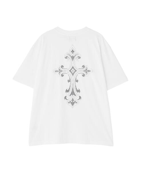 SUPPLIER(サプライヤー)の「SUPPLIER/サプライヤー/Royal Cross RhineStone Tee(Tシャツ/カットソー・メンズ・グレー/ブラック・XL/L/M)」の1枚目の写真