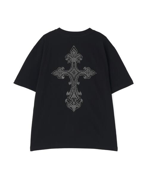 SUPPLIER(サプライヤー)の「SUPPLIER/サプライヤー/Royal Cross RhineStone Tee(Tシャツ/カットソー・メンズ・グレー/ブラック・XL/L/M)」の2枚目の写真